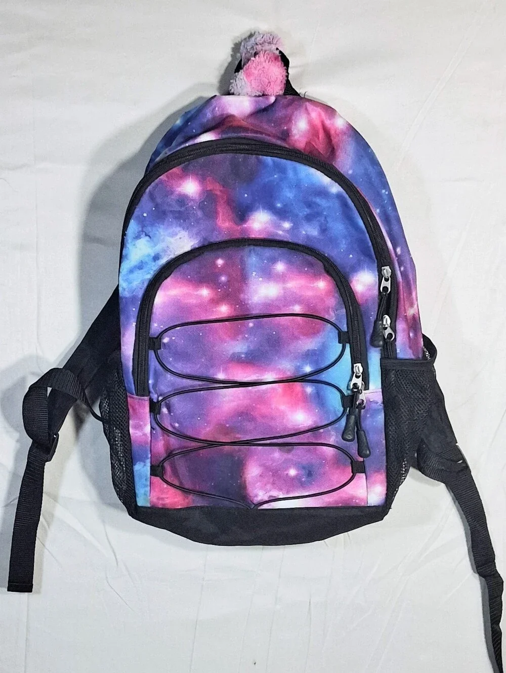Wonder Nation Galaxy Bungee Backpack Multi-pocketed for Books and Water Bottles